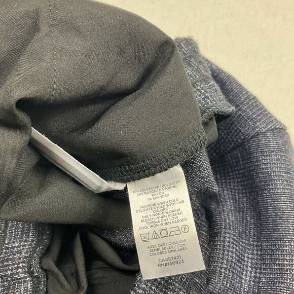 LOFT Ankle Drawstring Pants Blue Mid Rise Pull On Dress Knit Trousers Size SMALL - Picture 10 of 12